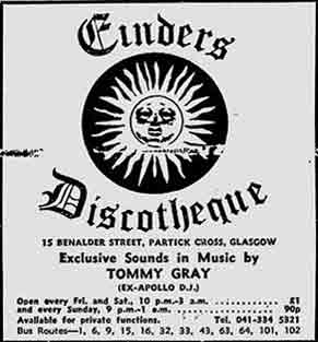 Cinder's advert 1977